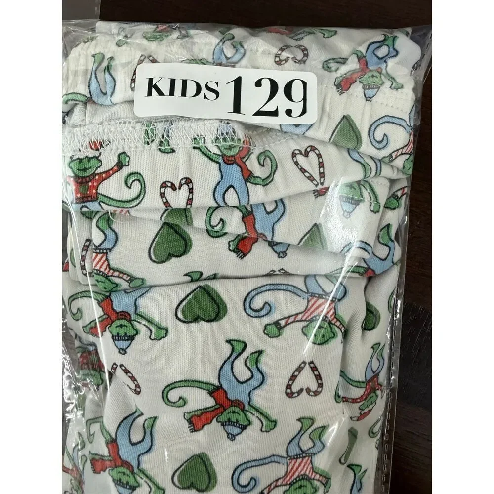 ROLLER RABBIT Kids Merry Monkey Christmas Pajamas - 100% Pima Cotton - Flawed;RE
